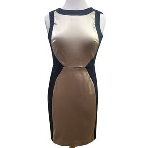 The Limited gold black sheath dress women's size 2